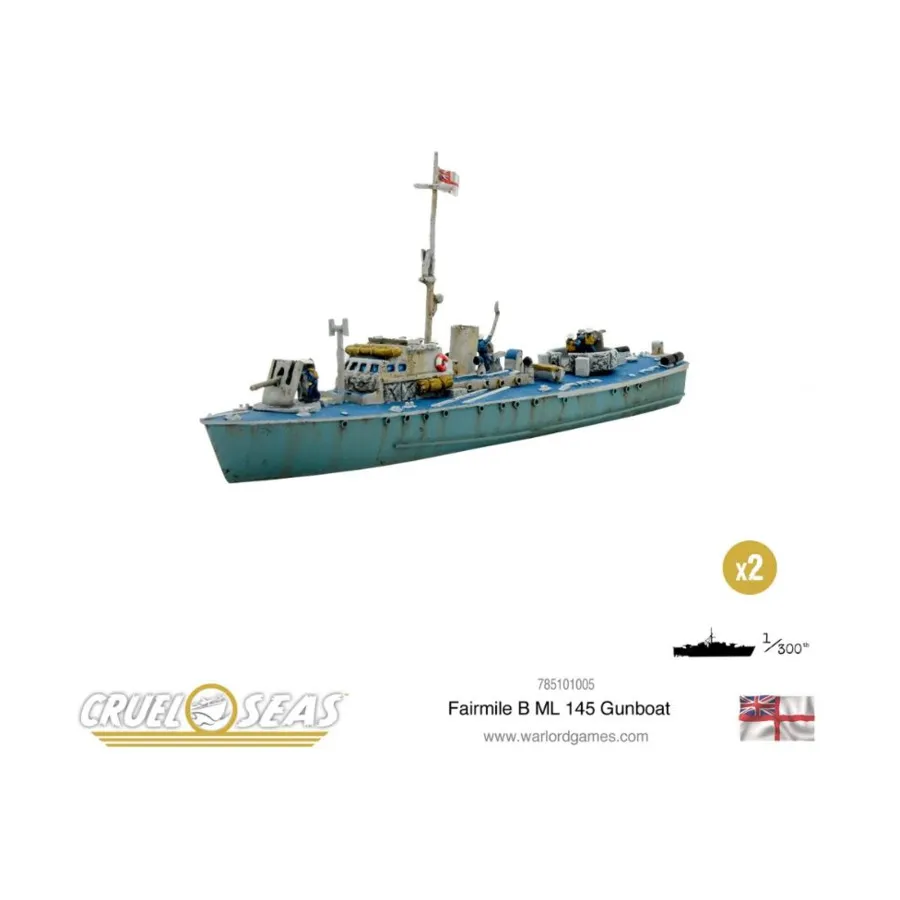 Канонерская лодка Fairmile B ML 145, Cruel Seas (1/300)
Канонерская лодка Fairmile B ML 145, Cruel Seas (1/300)
