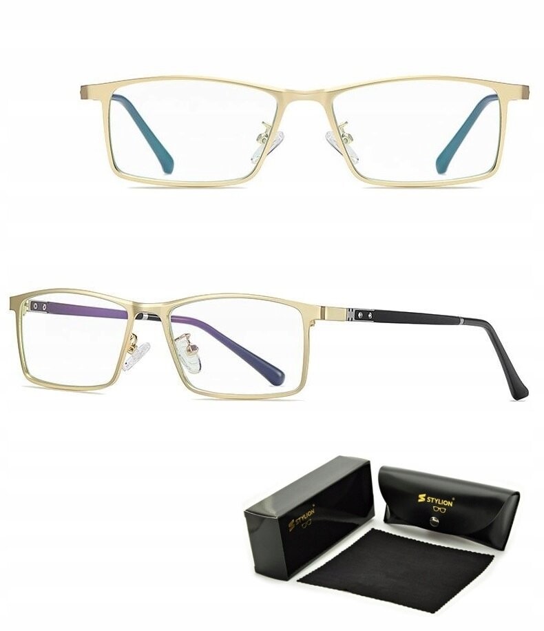 Stylion, мужские очки для компьютера, синие, с УФ-защитой + чехол + ткань
Stylion, мужские очки для компьютера, синие, с УФ-защитой + чехол + ткань