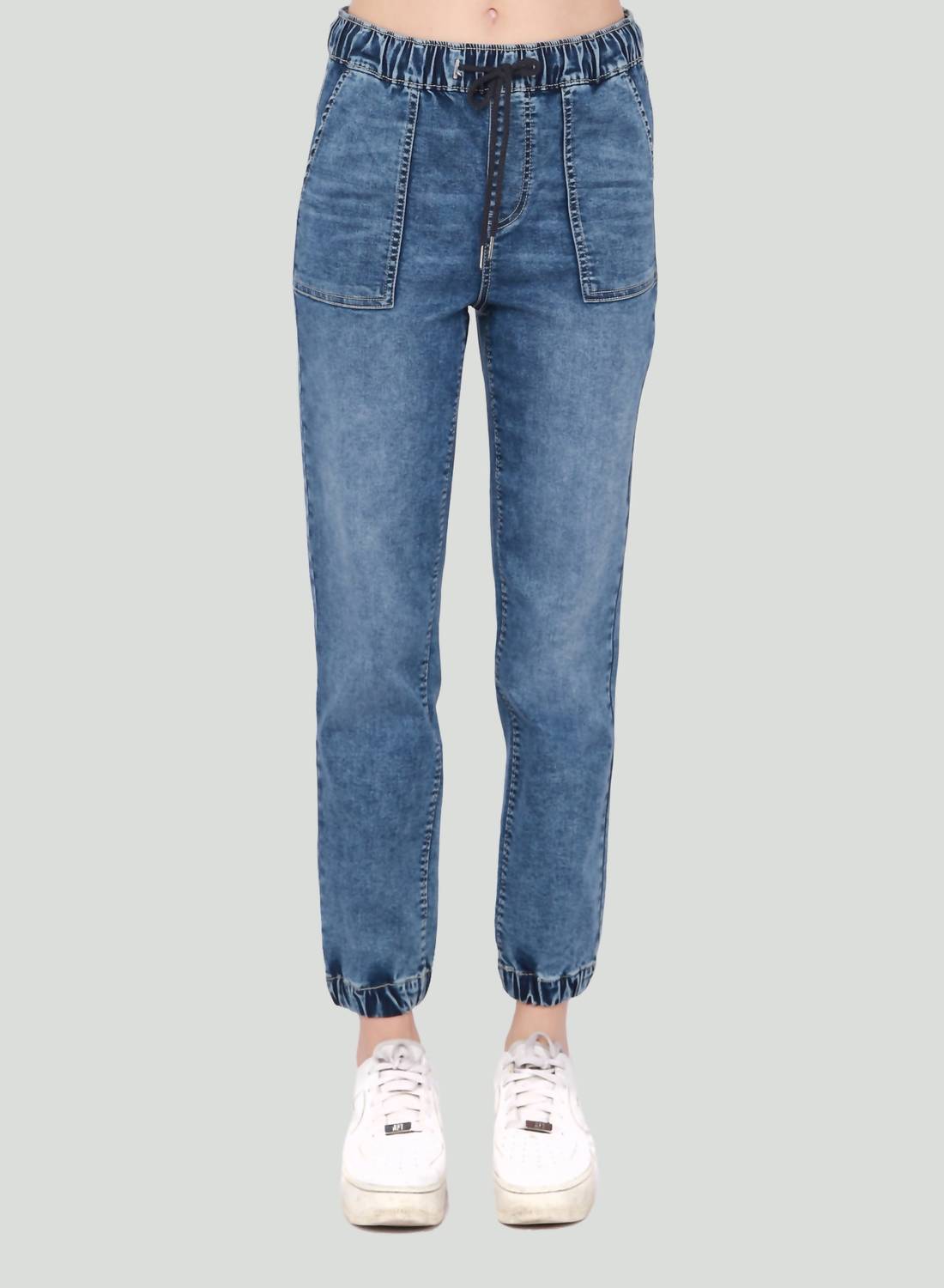 Джоггеры с высокой посадкой в винтажном синем цвете Dex 
Джоггеры с высокой посадкой в винтажном синем цвете Dex