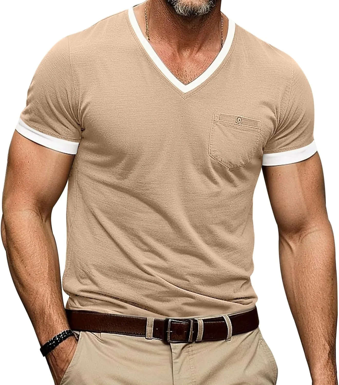 Мужская футболка Slim V-образный вырез RSZGSWS
Мужская футболка Slim V-образный вырез RSZGSWS