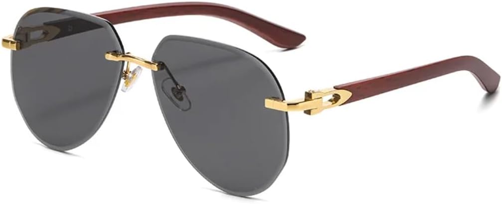 Солнцезащитные очки без оправы в винтажном стиле для женщин и мужчин, роскошные, в стиле панк, с текстурой дерева, популярные, с градиентной защитой от УФ-излучения UV400 (черные) TVTBBVV, Black
Солнцезащитные очки без оправы в винтажном стиле для женщин и мужчин, роскошные, в стиле панк, с текстурой дерева, популярные, с градиентной защитой от УФ-излучения UV400 (черные) TVTBBVV, Black