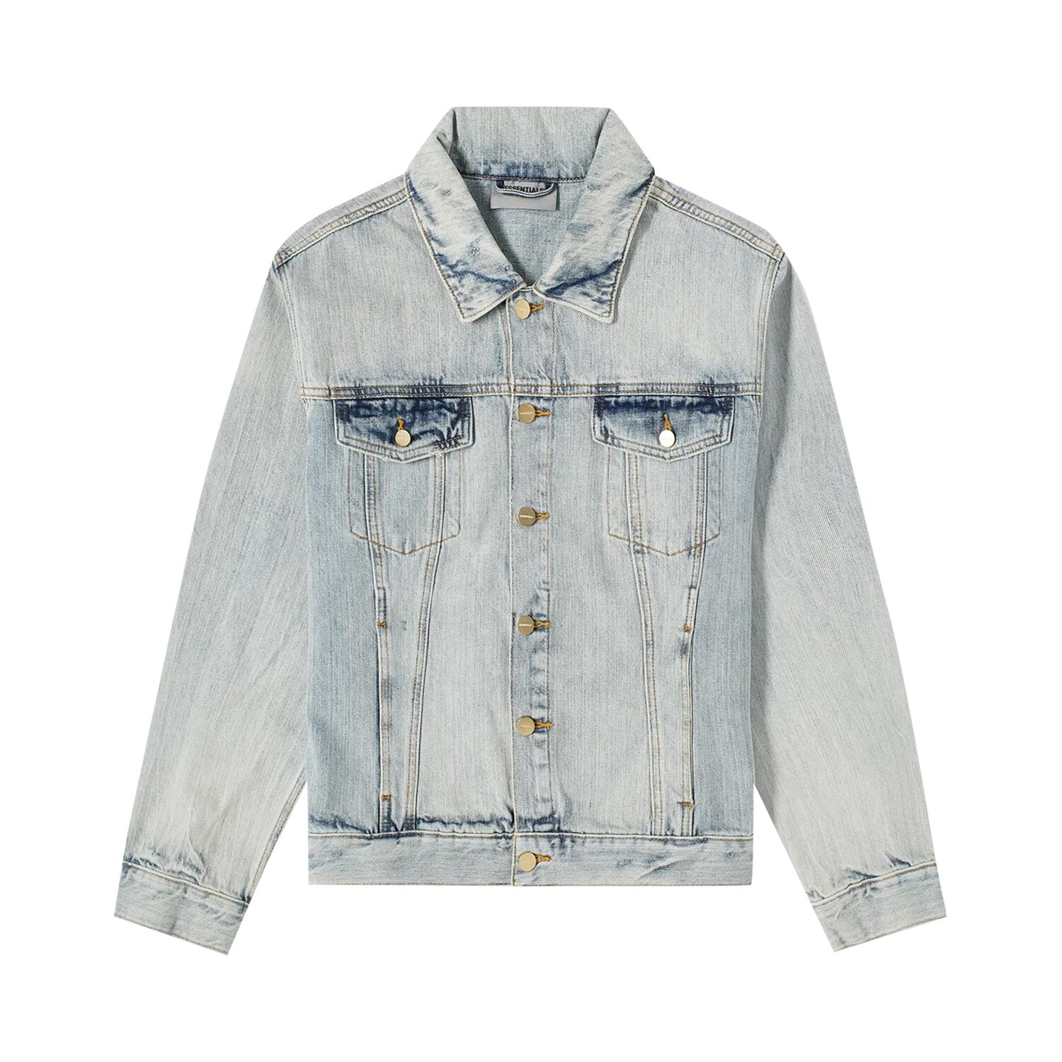 Джинсовая ткань Fear of God Essentials Trucker цвета Светлый индиго Distress Wash
Джинсовая ткань Fear of God Essentials Trucker цвета Светлый индиго Distress Wash