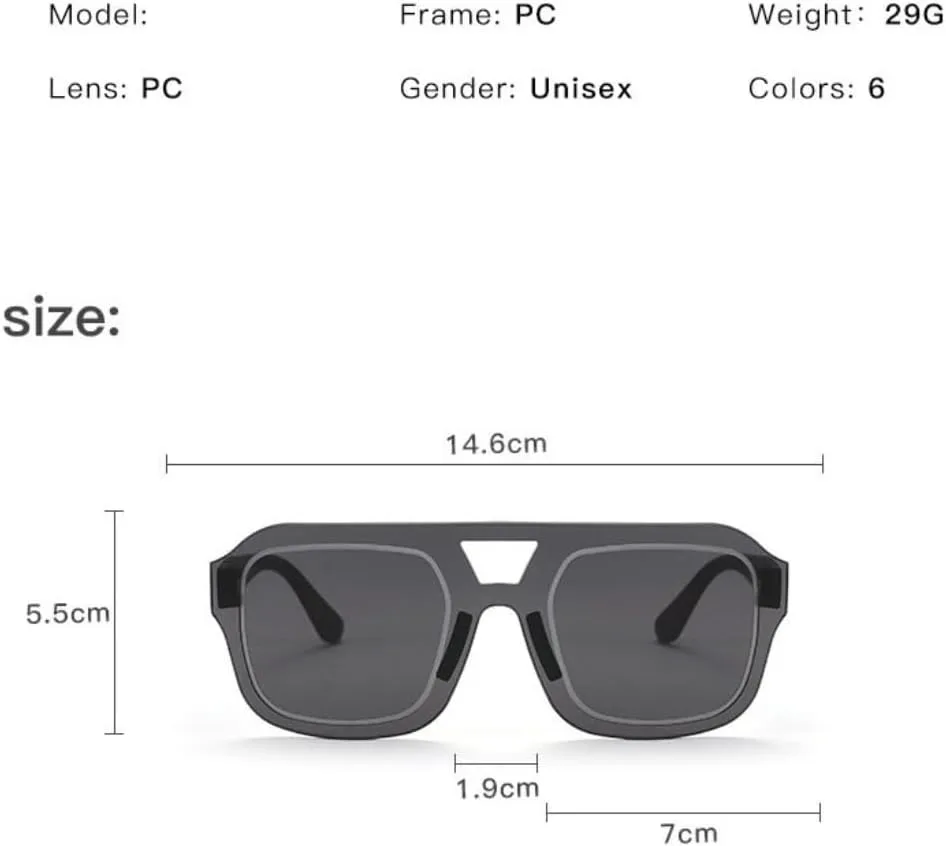 Солнцезащитные очки без оправы для женщин и мужчин, с двойным оправным креплением, градиентным затемнением, зеркальным эффектом, для пляжной вечеринки TVTBBVV, Blue
Солнцезащитные очки без оправы для женщин и мужчин, с двойным оправным креплением, градиентным затемнением, зеркальным эффектом, для пляжной вечеринки TVTBBVV, Blue