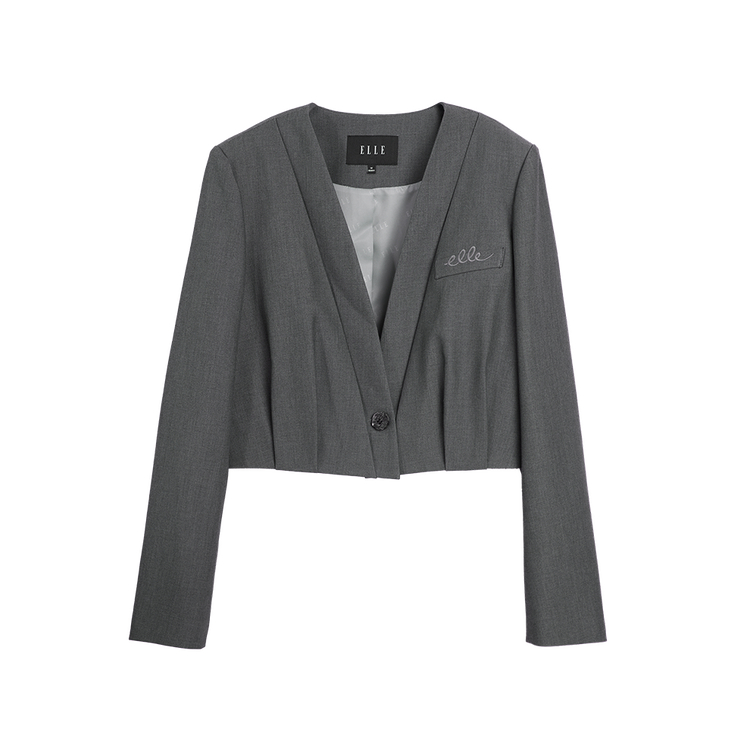 ELLE Костюм женский Business Suits темно-серый с V-образным вырезом
ELLE Костюм женский Business Suits темно-серый с V-образным вырезом