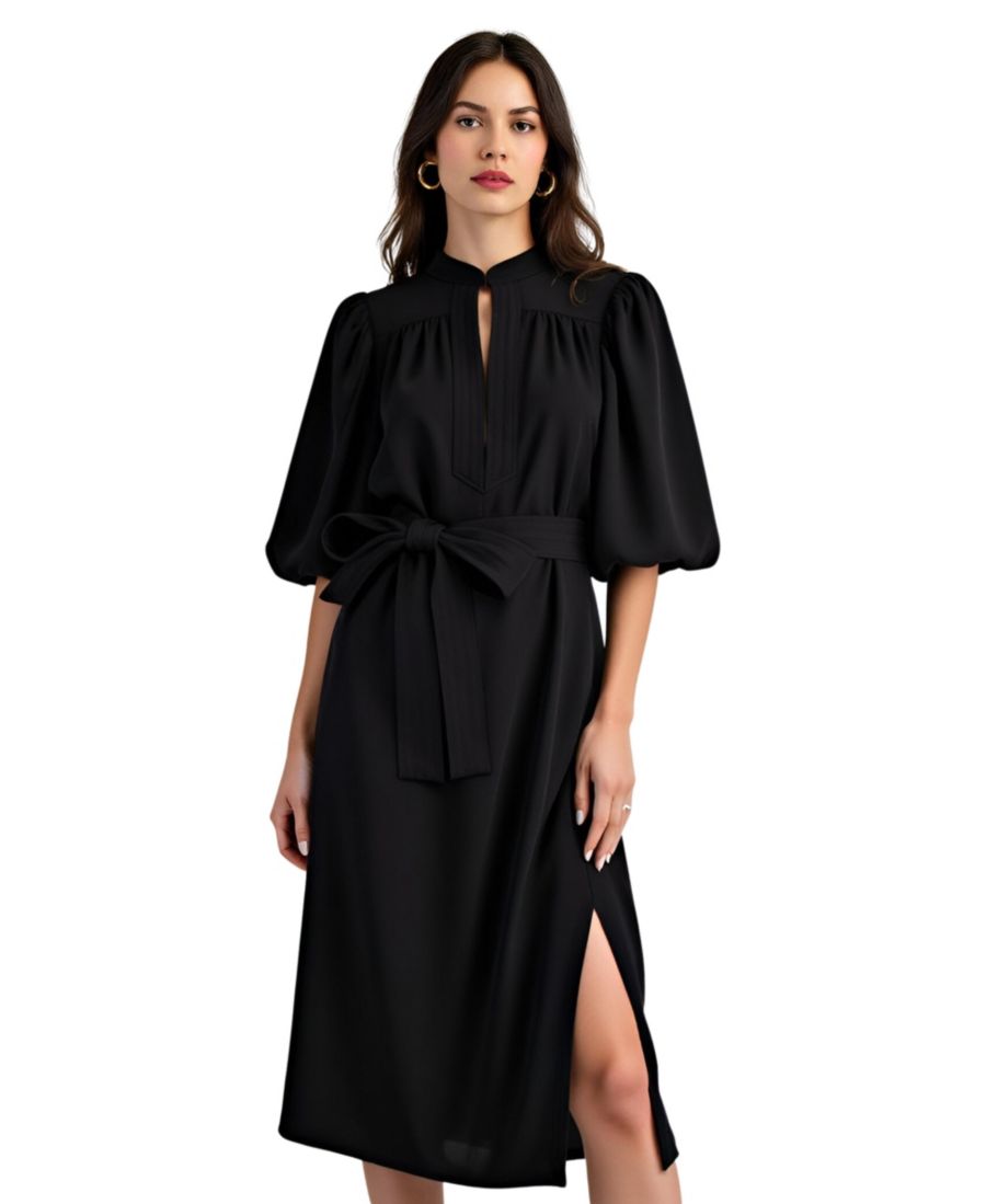 Женское миди-платье с поясом и пышными рукавами Modenaire, Black
Женское миди-платье с поясом и пышными рукавами Modenaire, Black