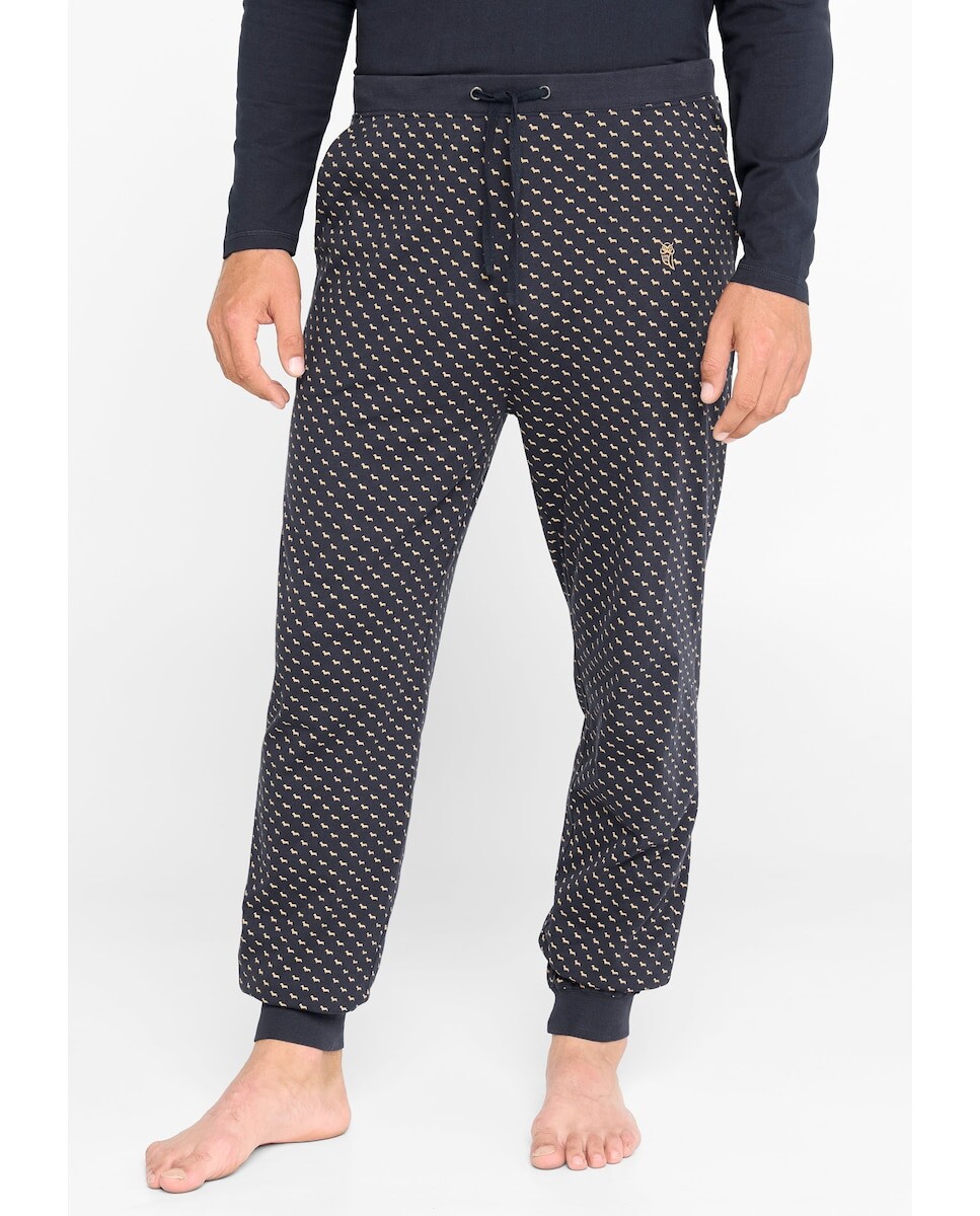 Длинные синие вязаные пижамные штаны El Búho Nocturno, темно-синий 
Длинные синие вязаные пижамные штаны El Búho Nocturno, темно-синий