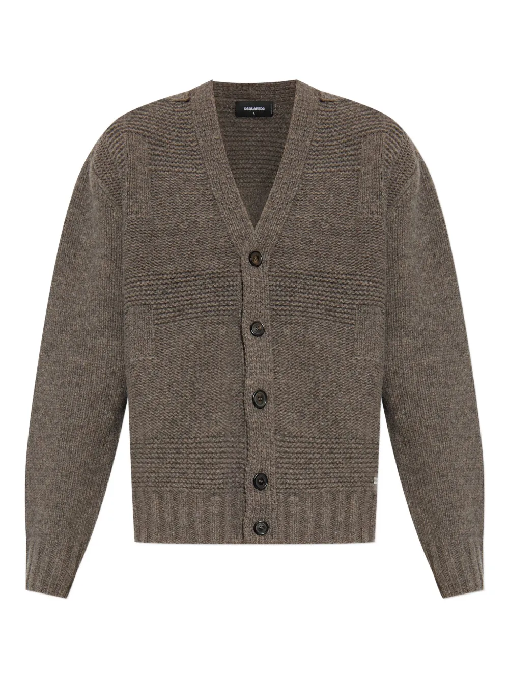 Кардиган с V-образным вырезом DSQUARED2, коричневый
Кардиган с V-образным вырезом DSQUARED2, коричневый