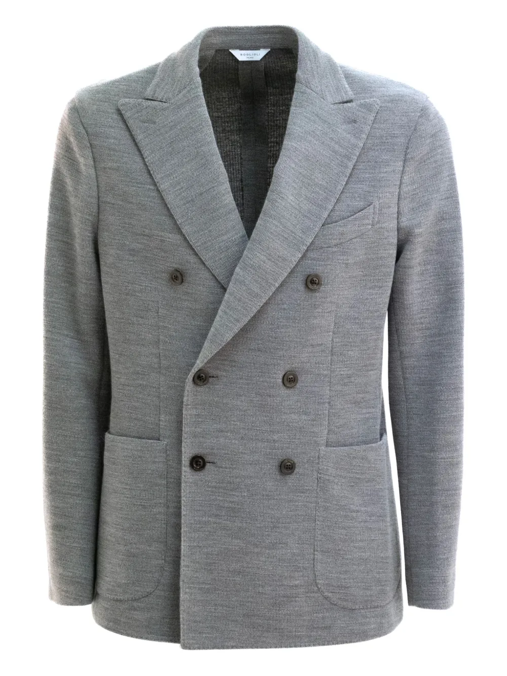 Двубортный пиджак с накладными карманами Boglioli, серый
Двубортный пиджак с накладными карманами Boglioli, серый