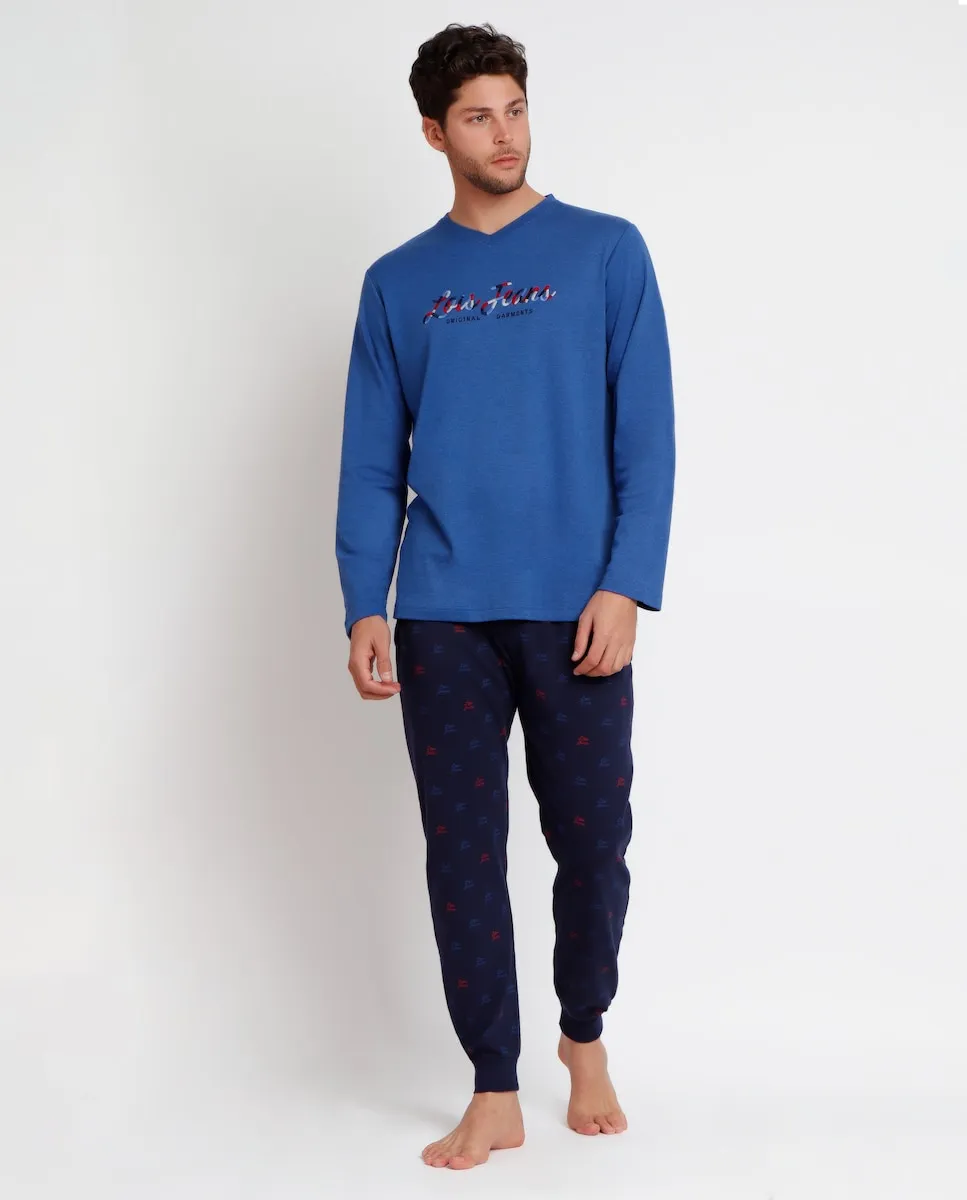 Мужская пижама длинная трикотажная синего цвета Lois, синий
Мужская пижама длинная трикотажная синего цвета Lois, синий