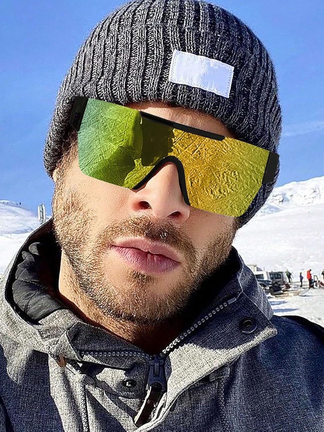 Большие солнцезащитные очки-щитки для женщин и мужчин, в футуристическом стиле Y2K, с линзами с градиентным зеркальным покрытием и защитой от УФ-излучения UV400 ENSARJOE
Большие солнцезащитные очки-щитки для женщин и мужчин, в футуристическом стиле Y2K, с линзами с градиентным зеркальным покрытием и защитой от УФ-излучения UV400 ENSARJOE