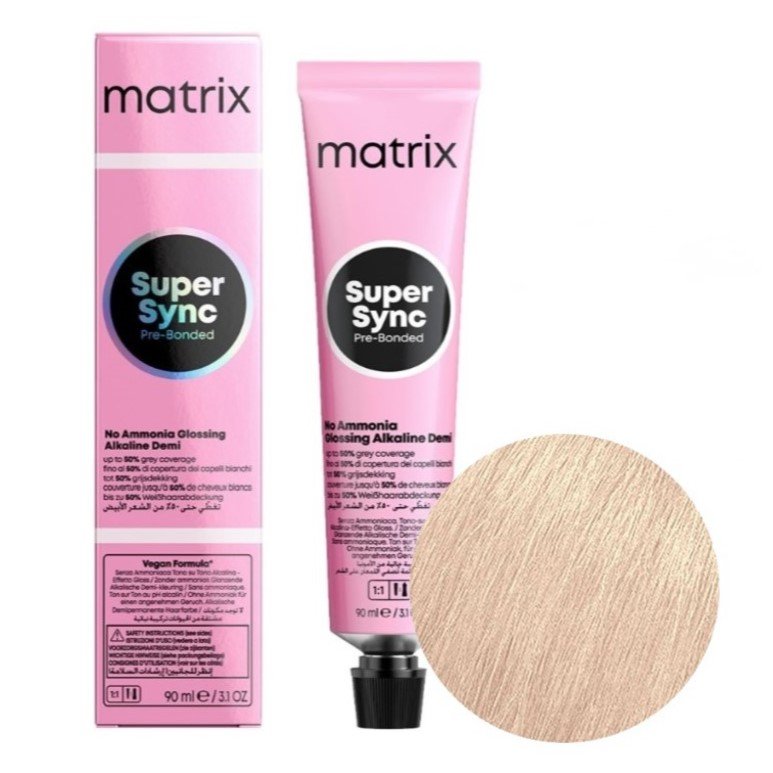 Тонер для волос MATRIX SUPER SYNC 9GV - Очень светлый блондин золотисто-фиолетовый - 90 мл
Тонер для волос MATRIX SUPER SYNC 9GV - Очень светлый блондин золотисто-фиолетовый - 90 мл