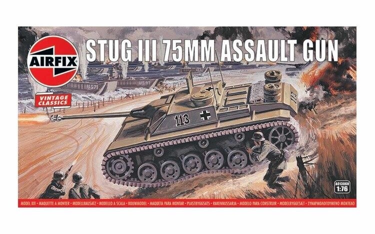 Airfix, модельный комплект танка Stug III 75 мм
Airfix, модельный комплект танка Stug III 75 мм