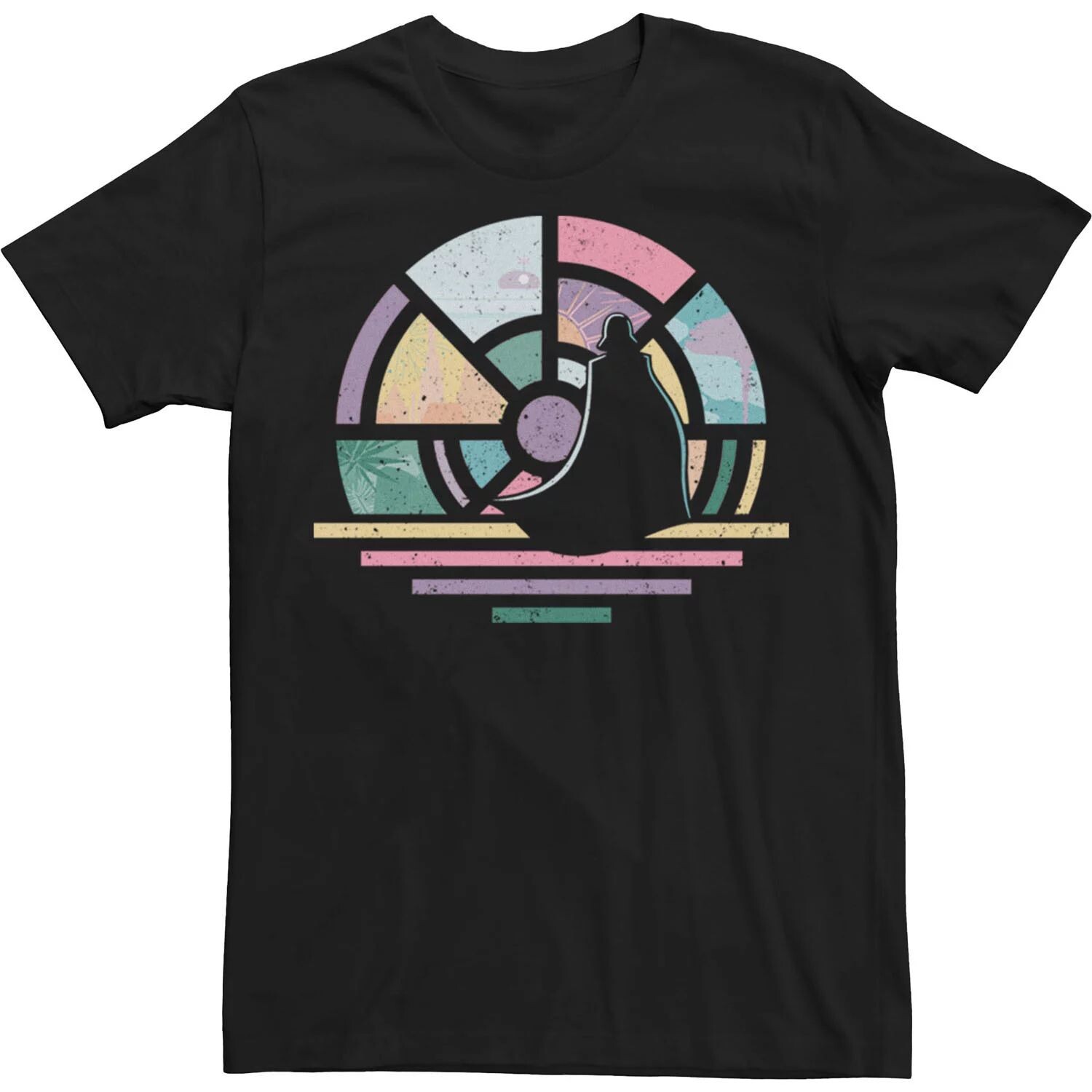 Мужская футболка с силуэтом Вейдера из витражного стекла «Звездные войны» Licensed Character 
Мужская футболка с силуэтом Вейдера из витражного стекла «Звездные войны» Licensed Character