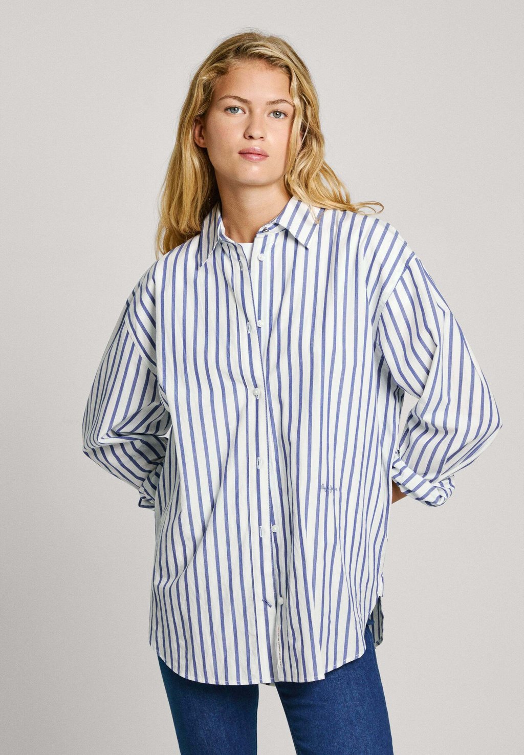 Блузка на пуговицах Pepe Jeans, синий
Блузка на пуговицах Pepe Jeans, синий