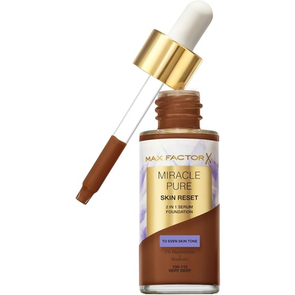 Тональная основа Miracle Pure Serum Foundation 100-110 Очень глубокая формула сыворотки 2 в 1 Средняя степень покрытия Атласно-матовый финиш 2% ниацинамида Протестировано дерматологами Max Factor
Тональная основа Miracle Pure Serum Foundation 100-110 Очень глубокая формула сыворотки 2 в 1 Средняя степень покрытия Атласно-матовый финиш 2% ниацинамида Протестировано дерматологами Max Factor