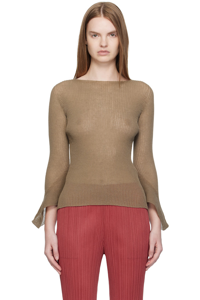 Issey Miyake Свитер коричневой вязки с колосками
Issey Miyake Свитер коричневой вязки с колосками