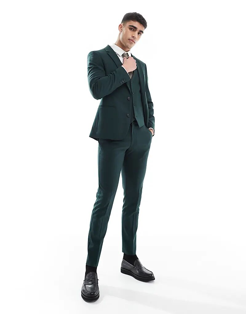 Узкие брюки темно-зеленого цвета от ASOS DESIGN
Узкие брюки темно-зеленого цвета от ASOS DESIGN