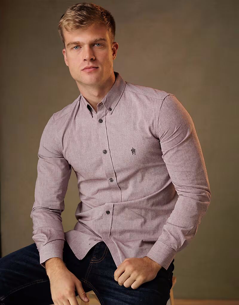 Рубашка оксфорд с длинными рукавами бордового цвета French Connection
Рубашка оксфорд с длинными рукавами бордового цвета French Connection