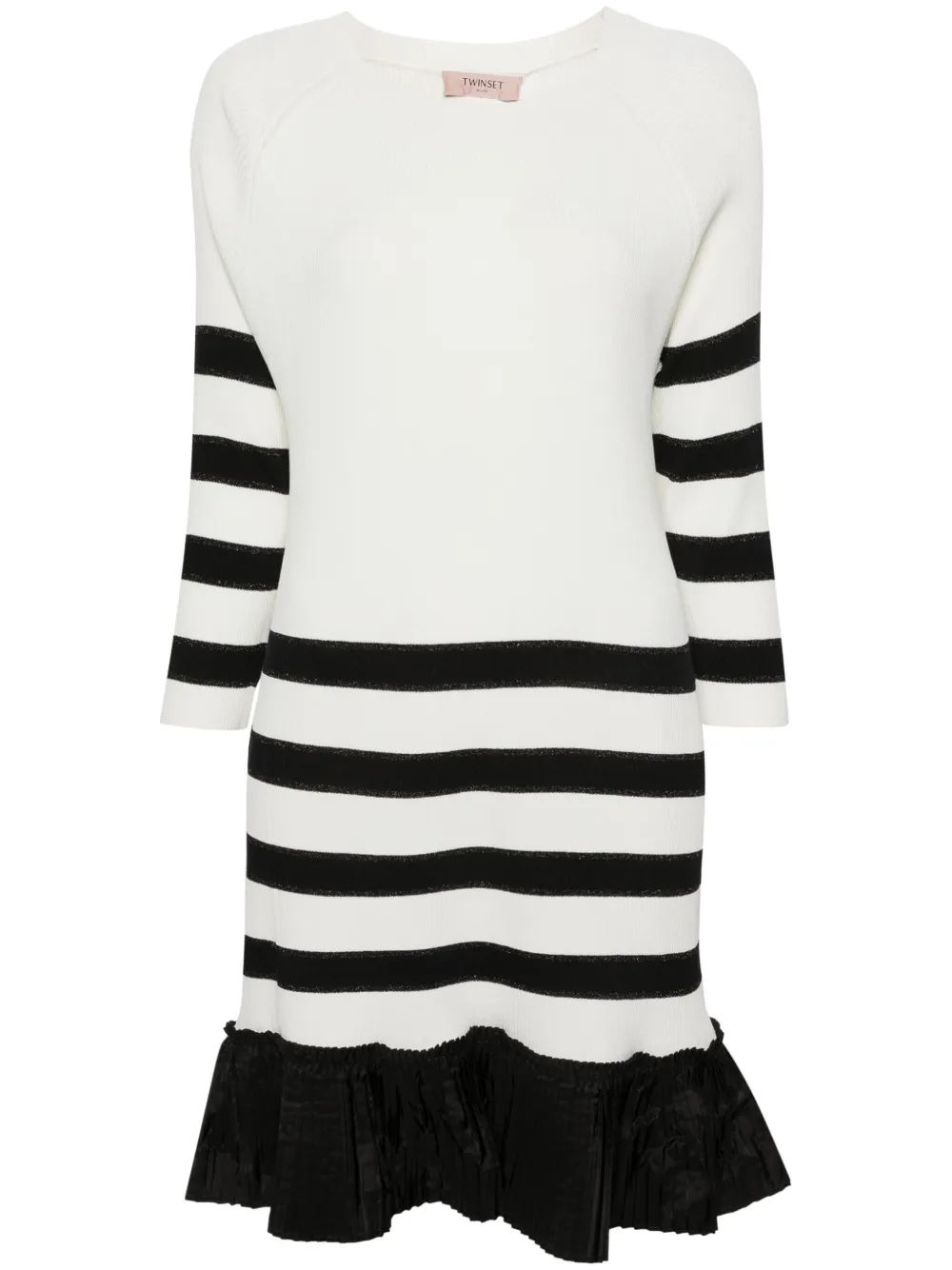 Платье в полоску с расклешенным подолом Twinset, белый
Платье в полоску с расклешенным подолом Twinset, белый