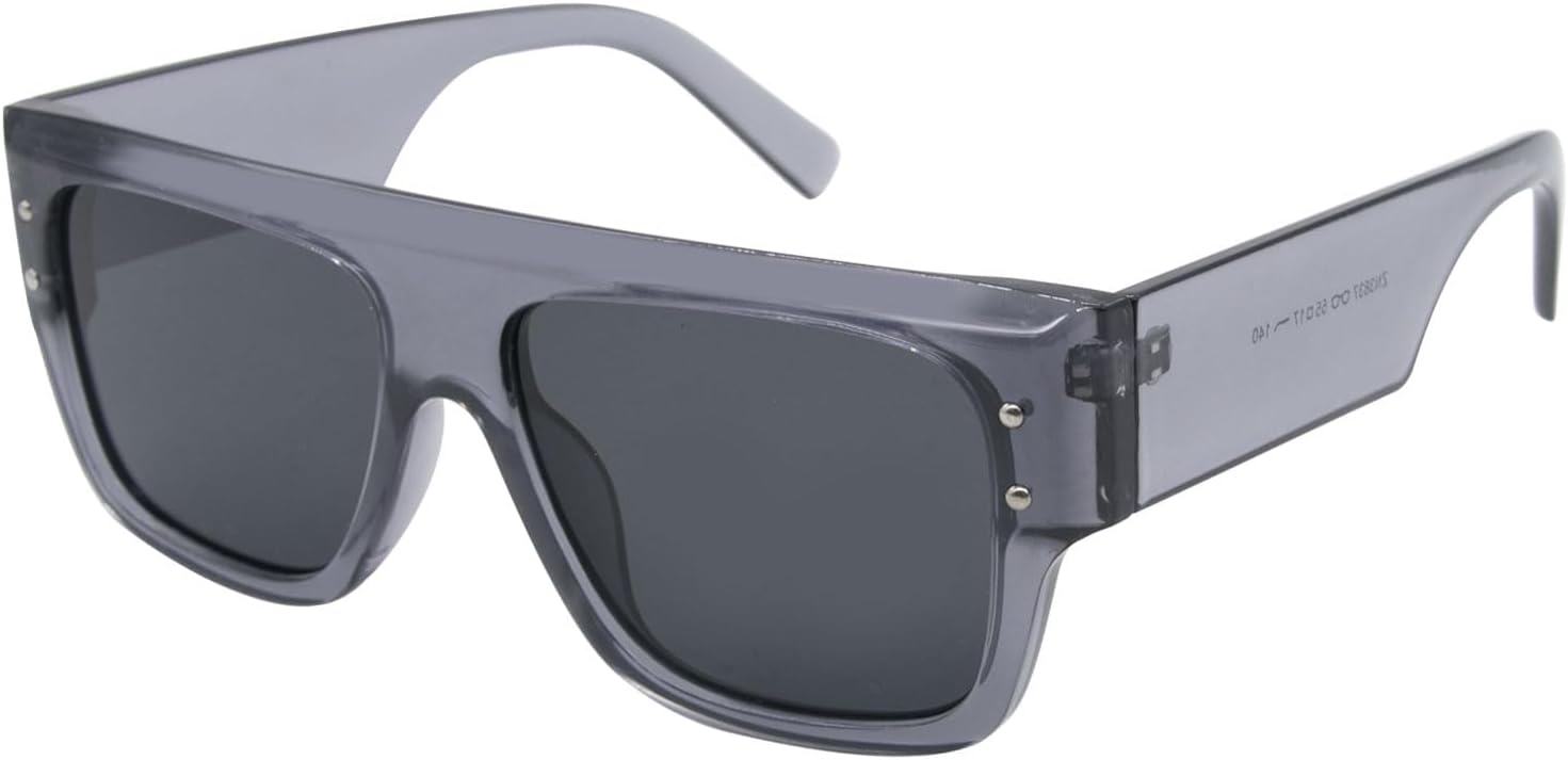 LJCZKA Модные квадратные солнцезащитные очки с плоской верхней частью для женщин и мужчин, в стиле ретро, с толстой оправой, массивные солнцезащитные очки-щитки с защитой от УФ-излучения UV400, Grey
LJCZKA Модные квадратные солнцезащитные очки с плоской верхней частью для женщин и мужчин, в стиле ретро, с толстой оправой, массивные солнцезащитные очки-щитки с защитой от УФ-излучения UV400, Grey