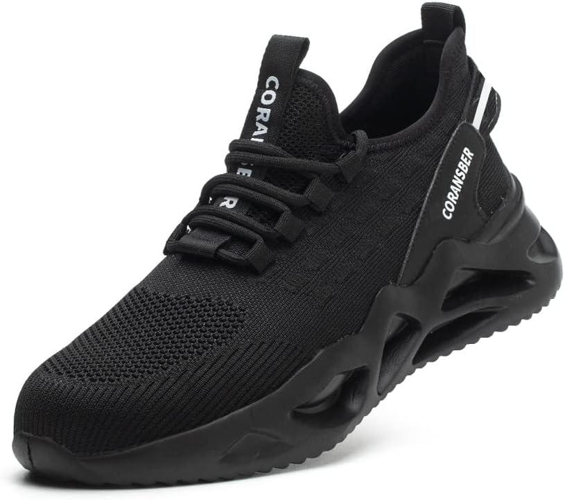 Мужские рабочие ботинки CORANSBER со стальным носком, удобные, без шнурков, женские легкие рабочие кроссовки для промышленности и строительства, черный
Мужские рабочие ботинки CORANSBER со стальным носком, удобные, без шнурков, женские легкие рабочие кроссовки для промышленности и строительства, черный