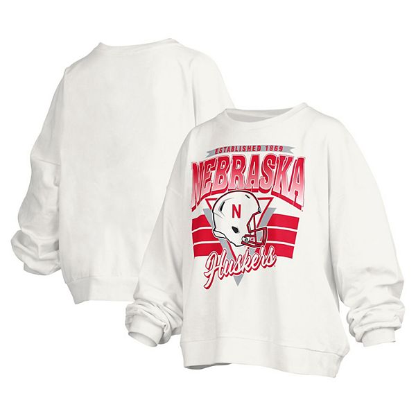 Женский белый оверсайз свитшот Nebraska Huskers Janice Retro Logo Pressbox
Женский белый оверсайз свитшот Nebraska Huskers Janice Retro Logo Pressbox
