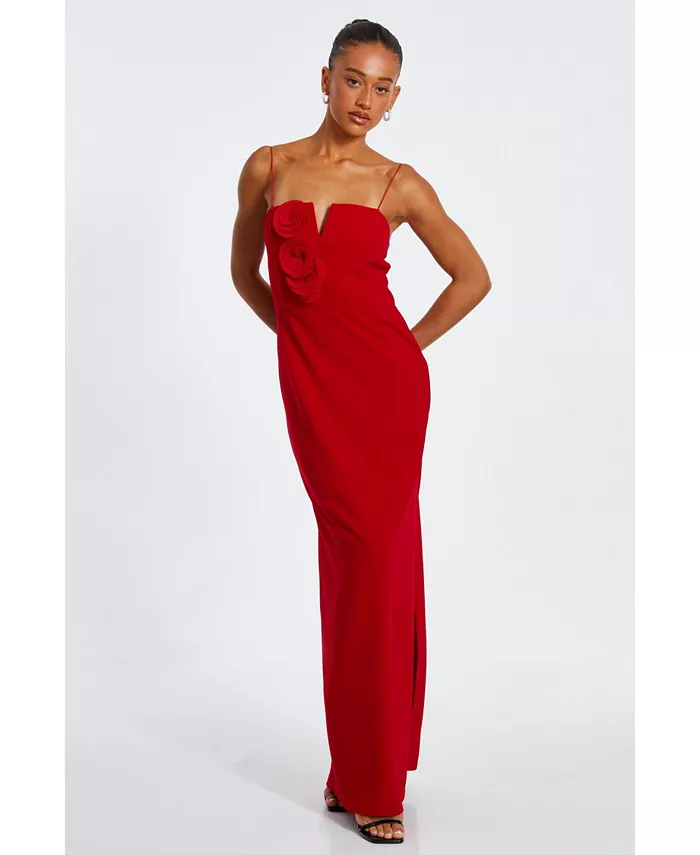 Женское платье макси из крепа с цветочной отделкой и бретелями QUIZ, красный
Женское платье макси из крепа с цветочной отделкой и бретелями QUIZ, красный
