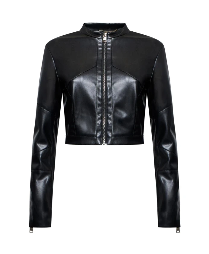 Байкерская куртка из кожи и ткани. Silvian Heach, черный
Байкерская куртка из кожи и ткани. Silvian Heach, черный