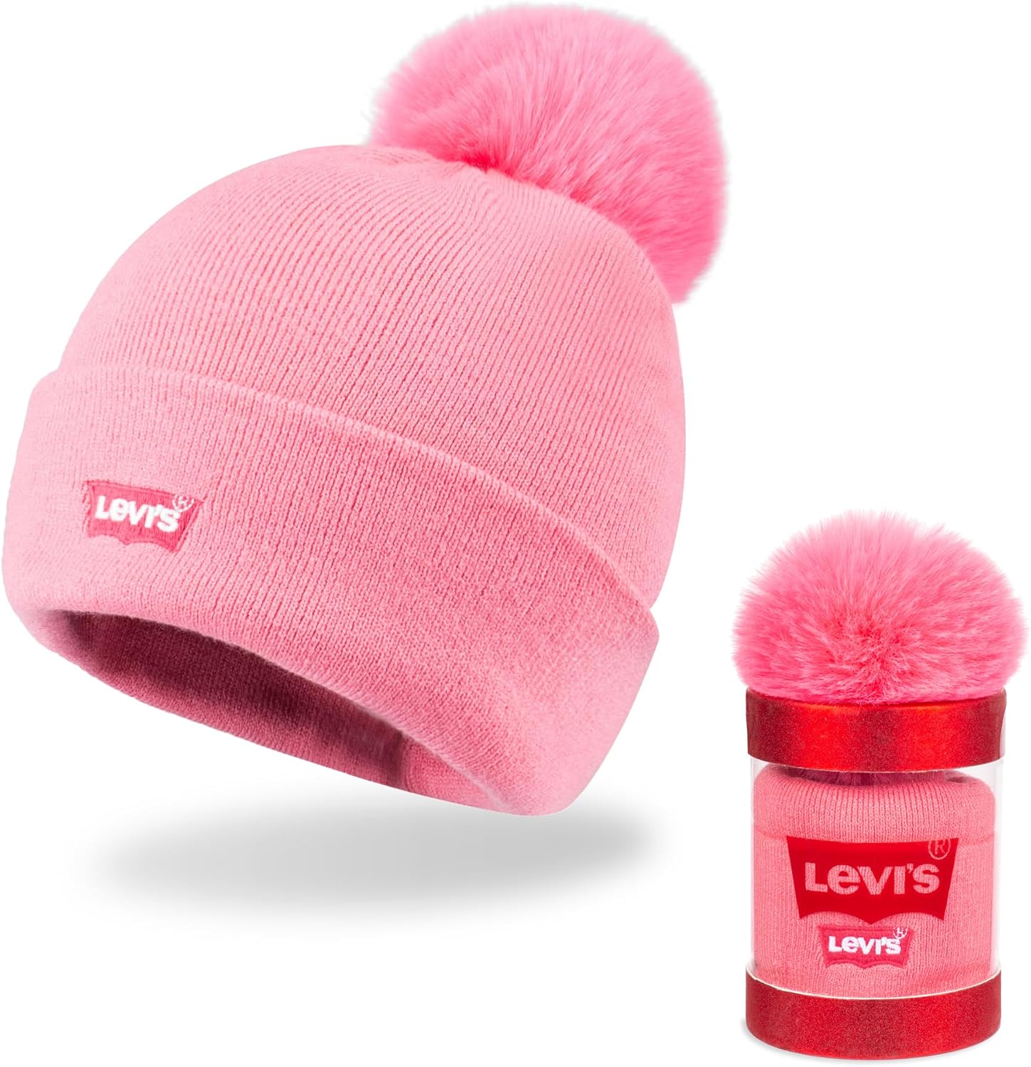 Женская шапка-бини Levi's с манжетами и помпоном, Sherbert
Женская шапка-бини Levi's с манжетами и помпоном, Sherbert