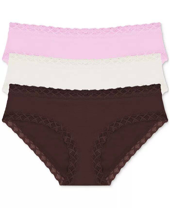 Хлопковые трусы Bliss с кружевной отделкой, 3 шт., 156058MP Natori, коричневый
Хлопковые трусы Bliss с кружевной отделкой, 3 шт., 156058MP Natori, коричневый