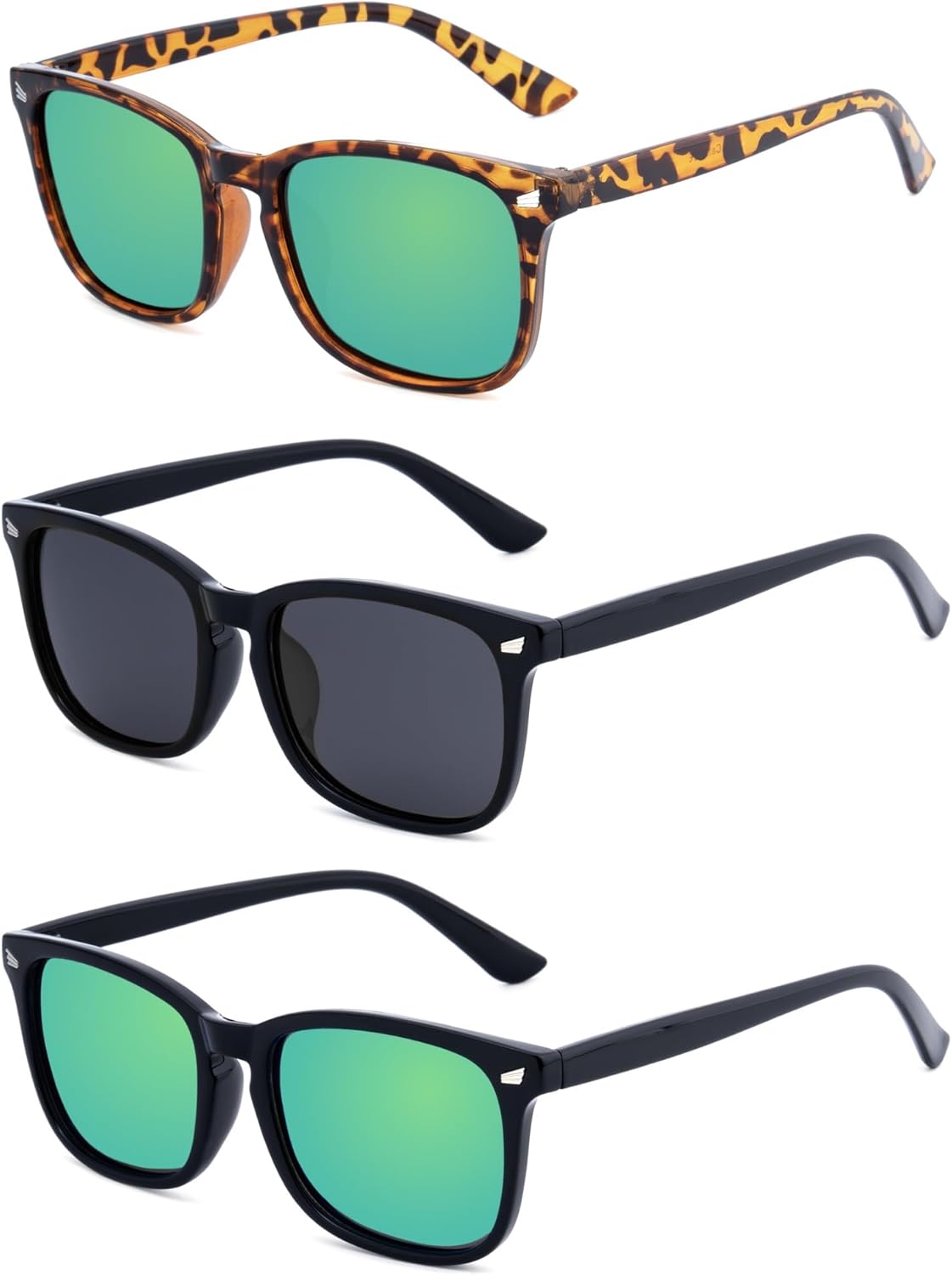 Женские дизайнерские поляризованные солнцезащитные очки RONSOU с защитой UV400 - Леопардовый/зеленый + Черный + Черно-зеленый (3 шт.), A3 Leopard/Green + Black + Black_green(3 Pcs)
Женские дизайнерские поляризованные солнцезащитные очки RONSOU с защитой UV400 - Леопардовый/зеленый + Черный + Черно-зеленый (3 шт.), A3 Leopard/Green + Black + Black_green(3 Pcs)