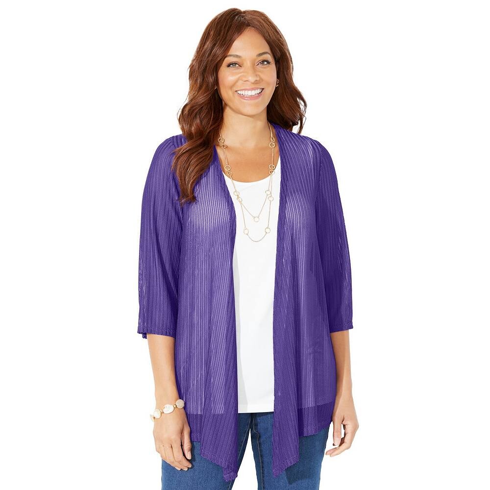 Женский кардиган гармонирующей вязки с узором "в елочку"Catherines больших размеров, цвет Dark Violet
Женский кардиган гармонирующей вязки с узором "в елочку"Catherines больших размеров, цвет Dark Violet