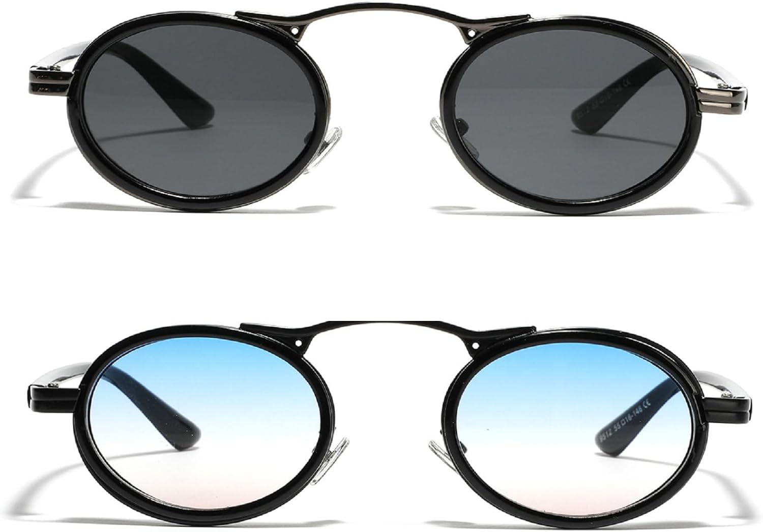 Модные маленькие овальные женские солнцезащитные очки с градиентным покрытием UV400, ретро, сине-коричневые, мужские трендовые панк-солнцезащитные очки mincl, 2pcs-black&blue
Модные маленькие овальные женские солнцезащитные очки с градиентным покрытием UV400, ретро, сине-коричневые, мужские трендовые панк-солнцезащитные очки mincl, 2pcs-black&blue
