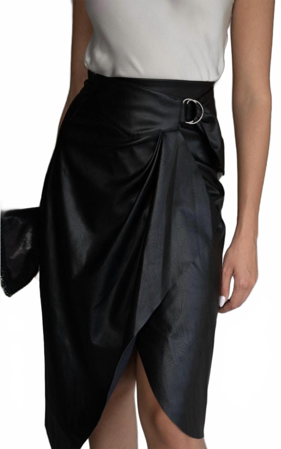 Черная юбка с перекрестным бантом на боку Venti6
Черная юбка с перекрестным бантом на боку Venti6