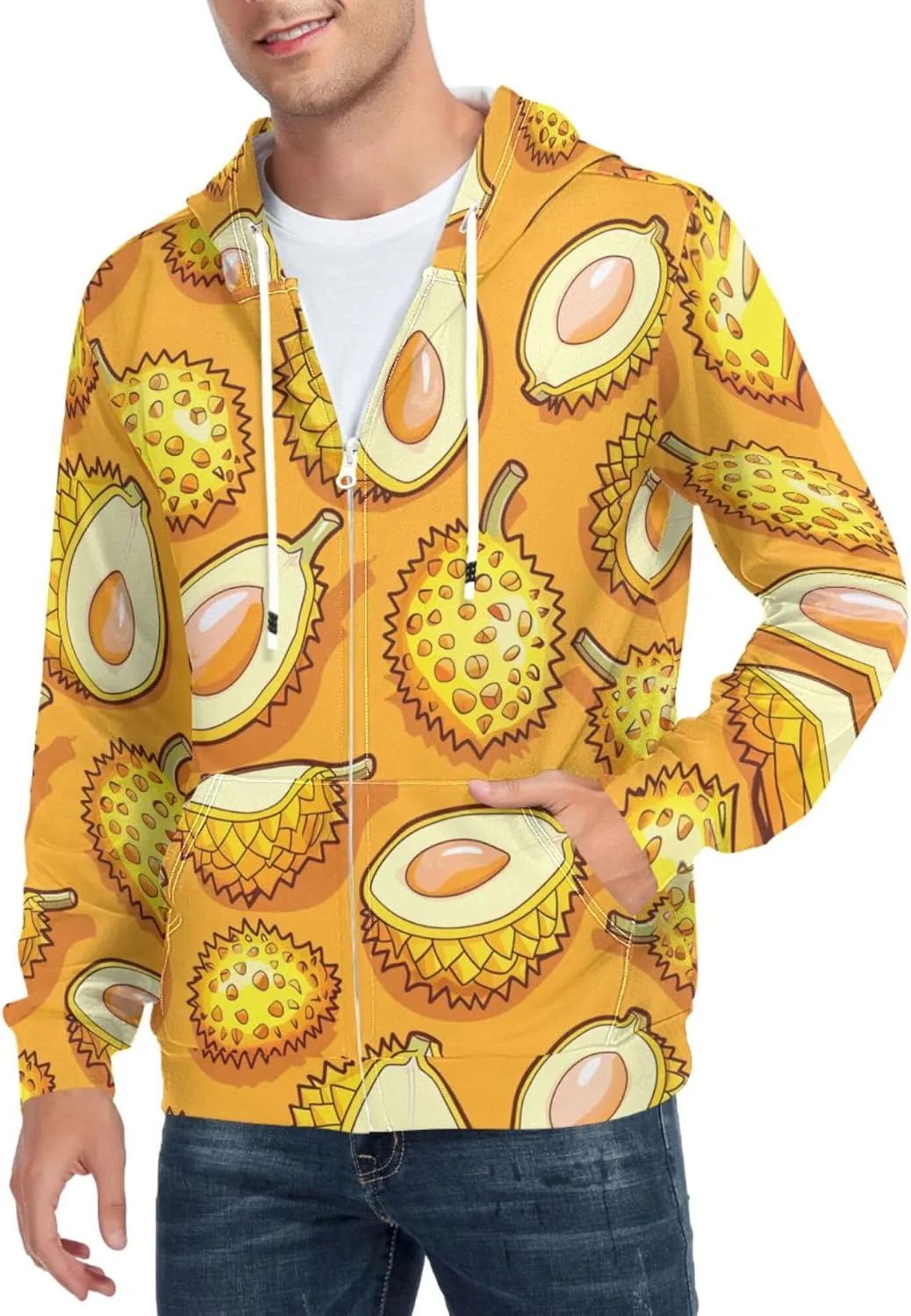 Мужская толстовка с полной молнией Durian Fruit Pattern_2, с длинными рукавами и карманом CUPADA
Мужская толстовка с полной молнией Durian Fruit Pattern_2, с длинными рукавами и карманом CUPADA
