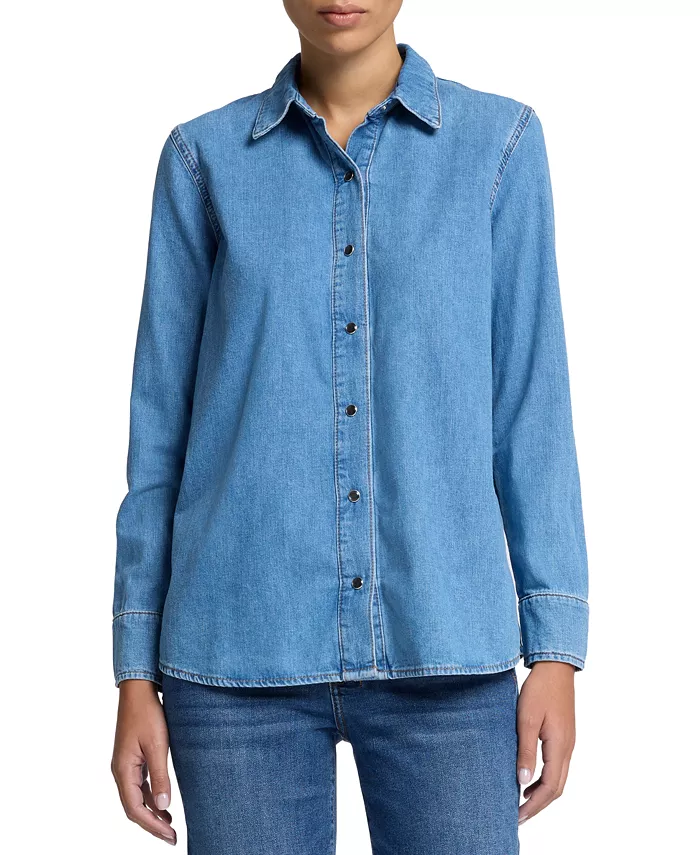 Женская рубашка из хлопка шамбре 7 For All Mankind, синий
Женская рубашка из хлопка шамбре 7 For All Mankind, синий