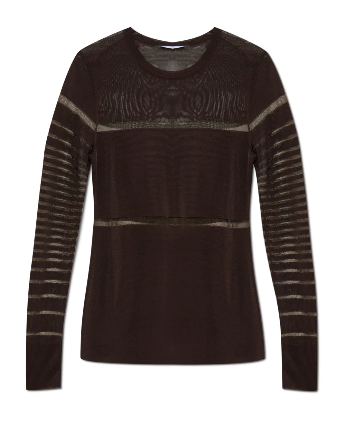 Топ с длинными рукавами Helmut Lang, коричневый
Топ с длинными рукавами Helmut Lang, коричневый