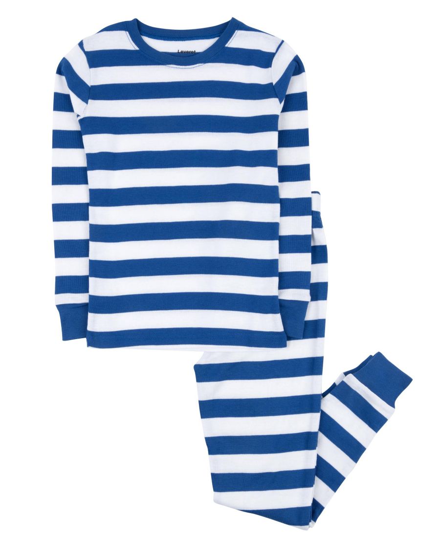 Детская хлопковая полосатая пижама из двух частей для праздника Leveret, Blue & white
Детская хлопковая полосатая пижама из двух частей для праздника Leveret, Blue & white