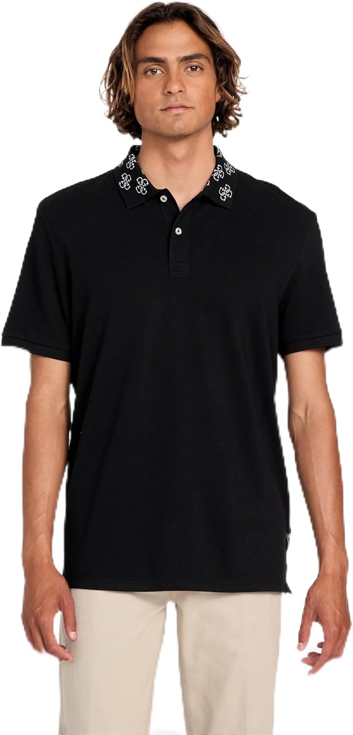 GUESS Мужская экологичная короткая поло с логотипом и жаккардовым воротником, Black, Черный, GUESS Мужская экологичная короткая поло с логотипом и жаккардовым воротником, Black
GUESS Мужская экологичная короткая поло с логотипом и жаккардовым воротником, Black, Черный, GUESS Мужская экологичная короткая поло с логотипом и жаккардовым воротником, Black