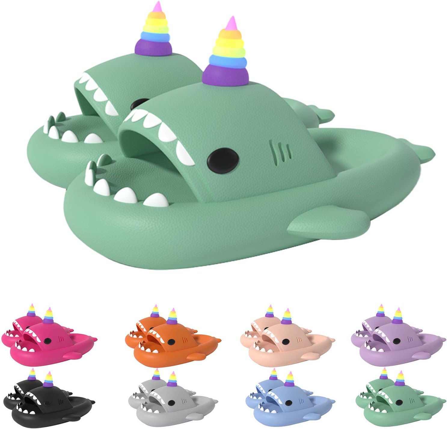 Сланцы Zureto Unicorn Shark, новые тапочки-акулы 2024 года, светящиеся в темноте, супер мягкий материал EVA, удобные сандалии
Сланцы Zureto Unicorn Shark, новые тапочки-акулы 2024 года, светящиеся в темноте, супер мягкий материал EVA, удобные сандалии