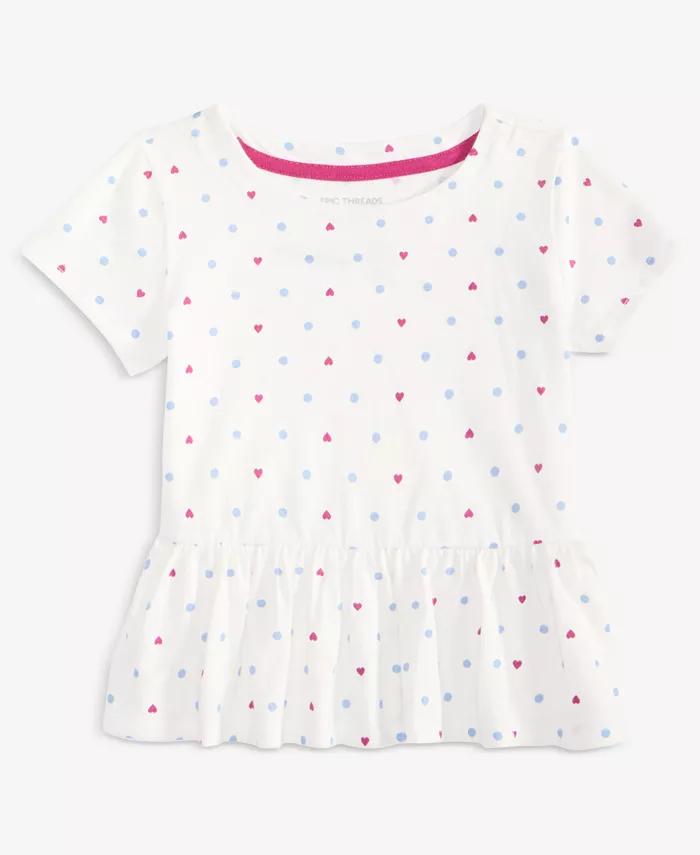 Детская блузка с пайетками и принтом в горошек для девочек 2T-4T Epic Threads, белый
Детская блузка с пайетками и принтом в горошек для девочек 2T-4T Epic Threads, белый