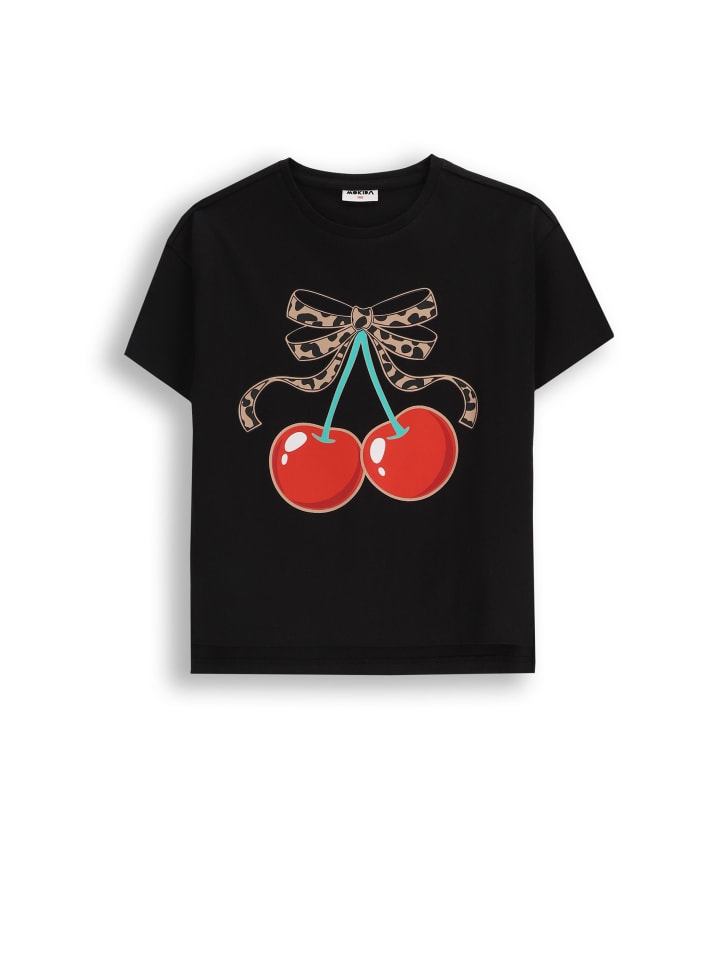 Черная хлопковая футболка с короткими рукавами MOKIDA
Черная хлопковая футболка с короткими рукавами MOKIDA