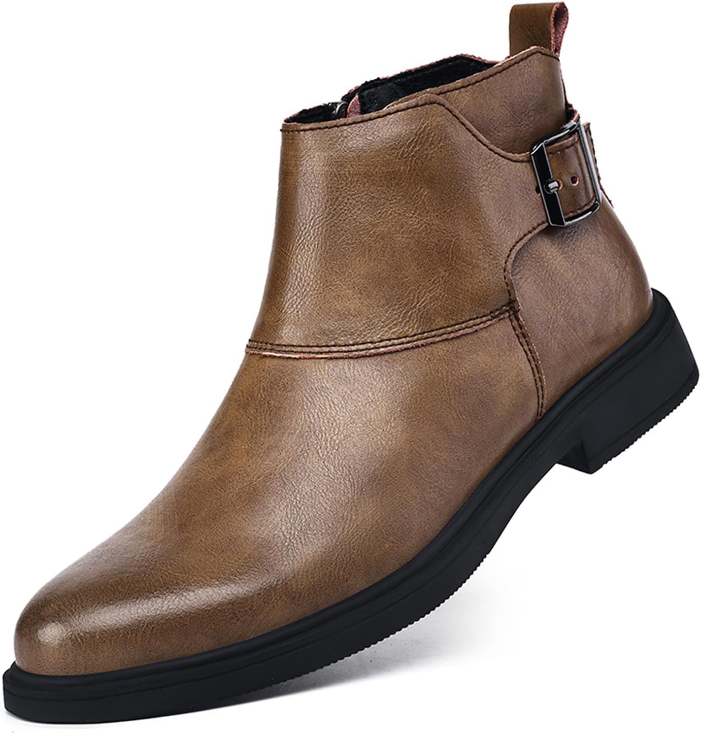 Мужские классические ботинки-челси из натуральной кожи с пряжкой, боковой молнией, модным острым носком, водонепроницаемые, противоскользящие, повседневные и деловые Ptnoka, хаки
Мужские классические ботинки-челси из натуральной кожи с пряжкой, боковой молнией, модным острым носком, водонепроницаемые, противоскользящие, повседневные и деловые Ptnoka, хаки