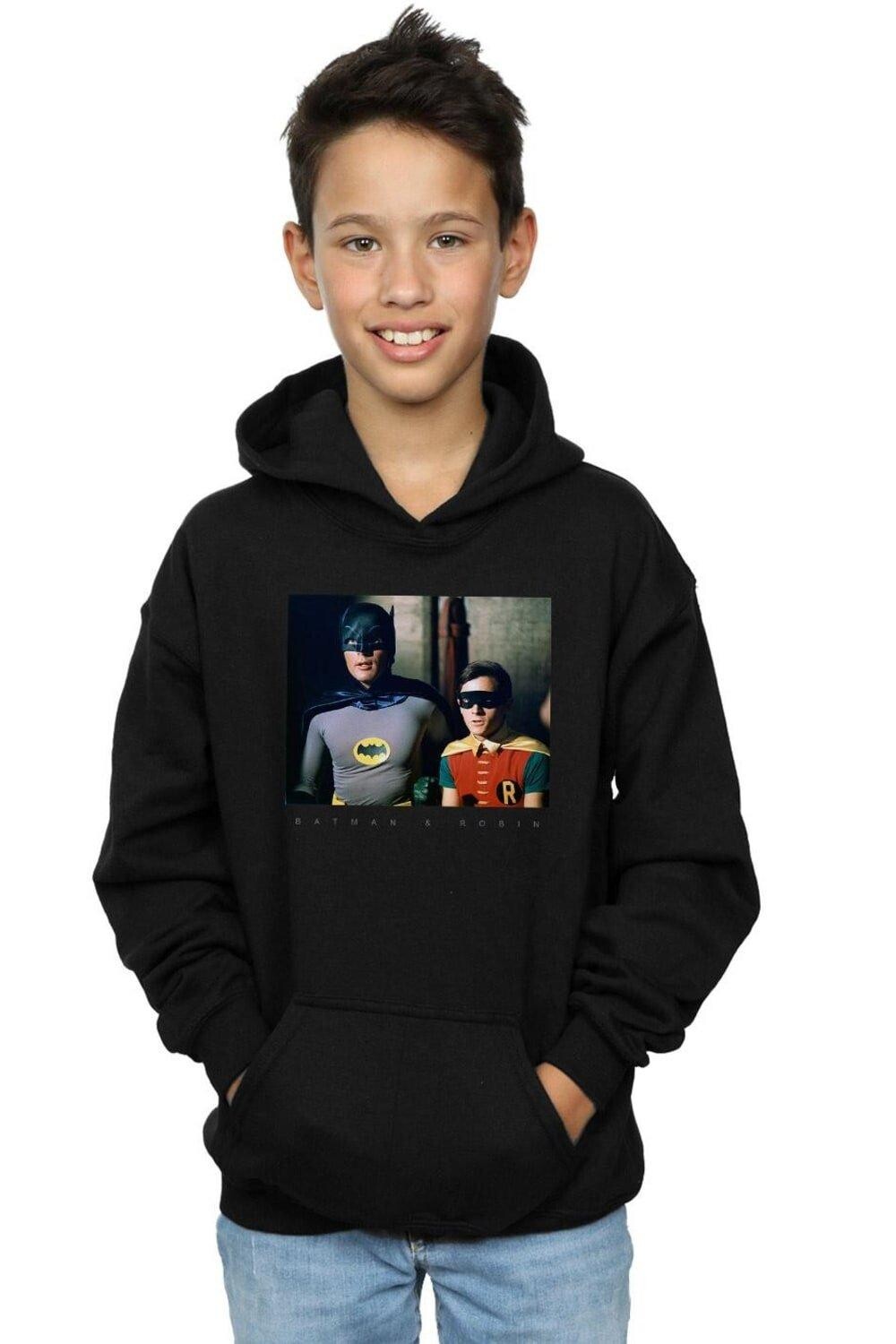 Толстовка с фотографией Dynamic Duo из сериала «Бэтмен» DC Comics, черный
Толстовка с фотографией Dynamic Duo из сериала «Бэтмен» DC Comics, черный