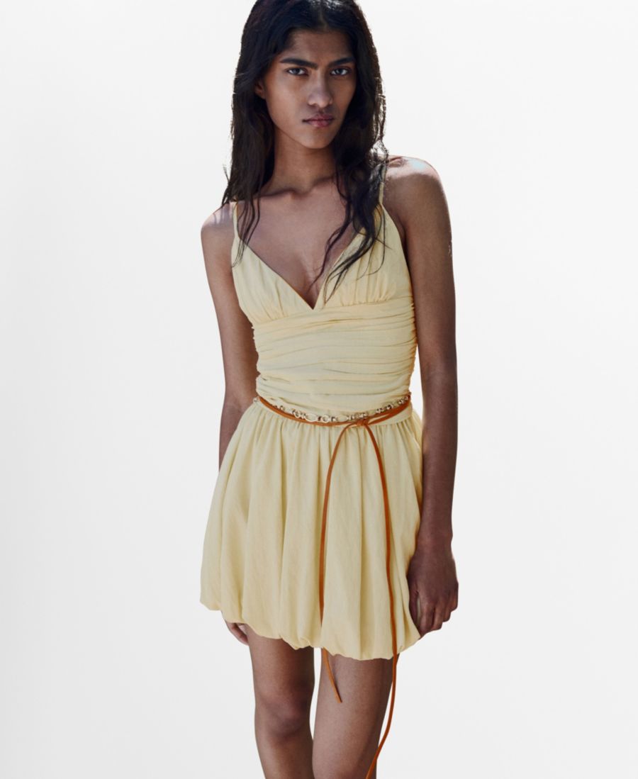 Женское короткое платье-баллон MANGO, Pastel Yellow
Женское короткое платье-баллон MANGO, Pastel Yellow