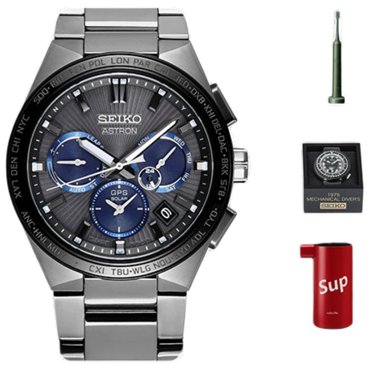SEIKO Часы мужские ASTRON Solar Quartz Movement с титановым ремешком и черным циферблатом
SEIKO Часы мужские ASTRON Solar Quartz Movement с титановым ремешком и черным циферблатом