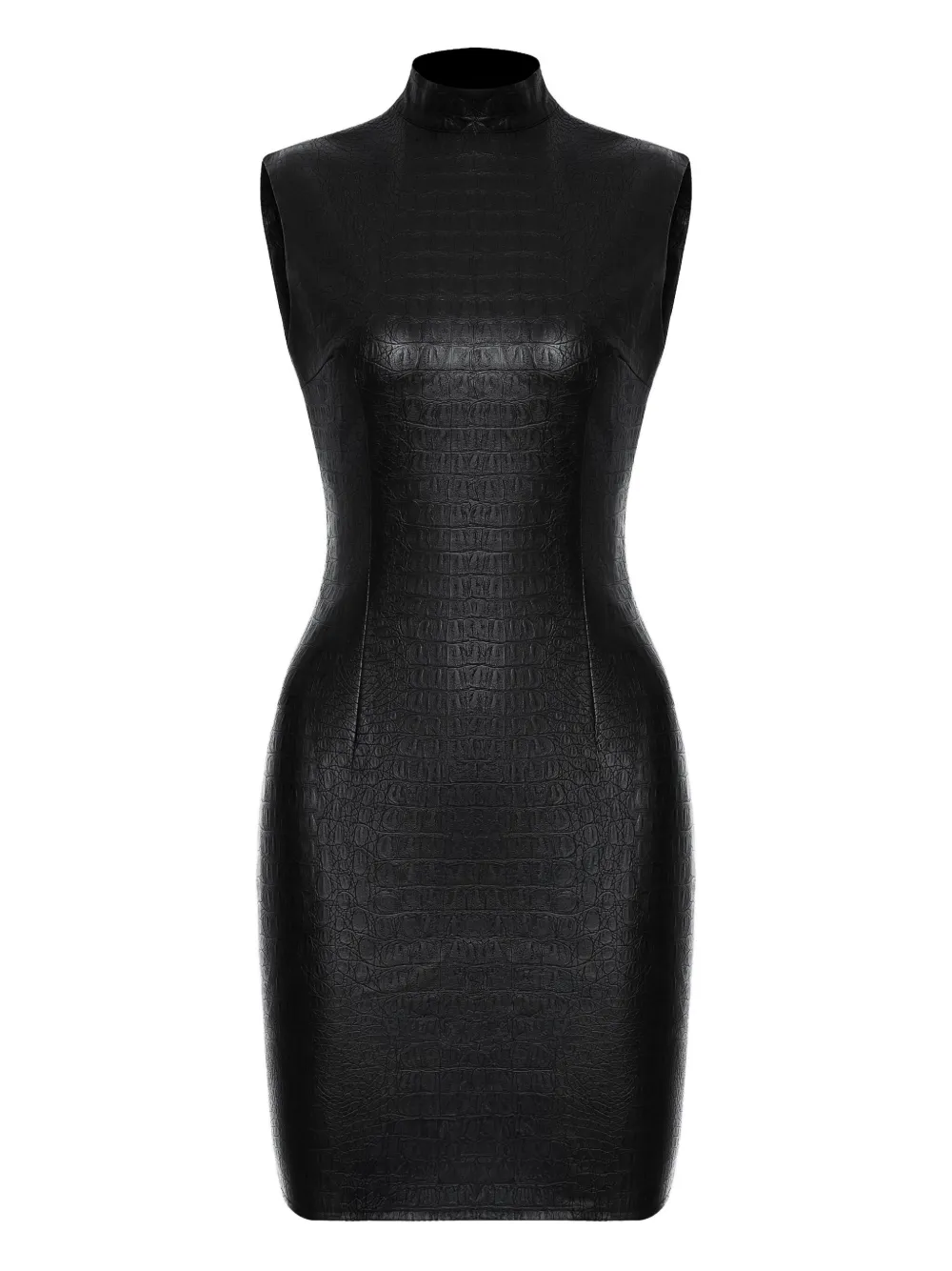 Мини-платье с высоким воротом и эффектом крокодила Lika, черный
Мини-платье с высоким воротом и эффектом крокодила Lika, черный