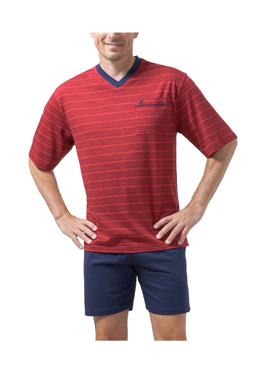 Мужской пижамный комплект - короткая, с коротким рукавом, климат-лайт, микс хлопка hajo, красный
Мужской пижамный комплект - короткая, с коротким рукавом, климат-лайт, микс хлопка hajo, красный