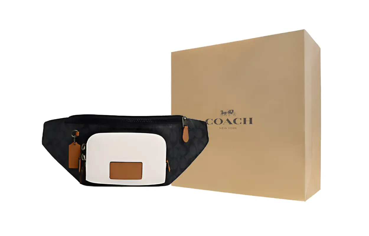 Coach Женская поясная сумка из парусины с покрытием и телячьей кожей, размер Large, угольно-серый
Coach Женская поясная сумка из парусины с покрытием и телячьей кожей, размер Large, угольно-серый