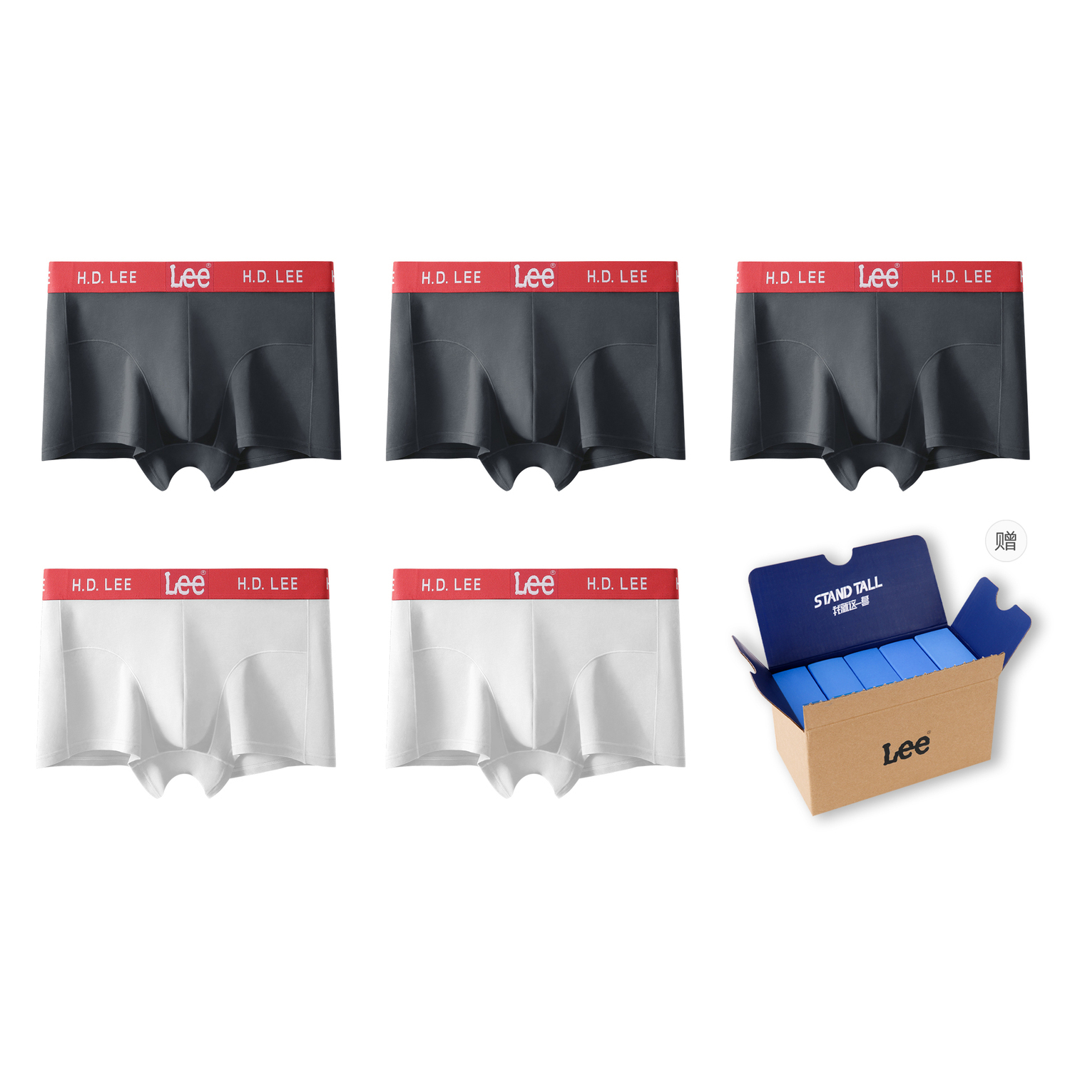 Lee Подарочный набор мужского белья 5 пар
Lee Подарочный набор мужского белья 5 пар